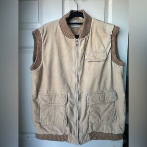 St. John's Bay Beige and Brown Men's Vest
